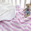 Newborn Thermal Fleece Blanket Soft Swaddle Envelope Wrap Solid Bedding Baby Blanket & Swaddling Infant Quilts 6