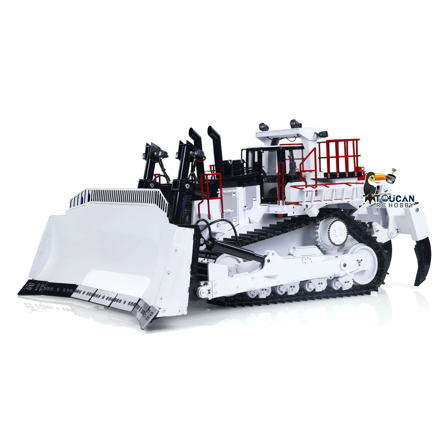 40KG 1/14 RC Metal Hydraulic Bulldozer D11T Remote Control Heavy Machine Radio Controlled Dozer Model Smoke Motor Battery PL18EV 4