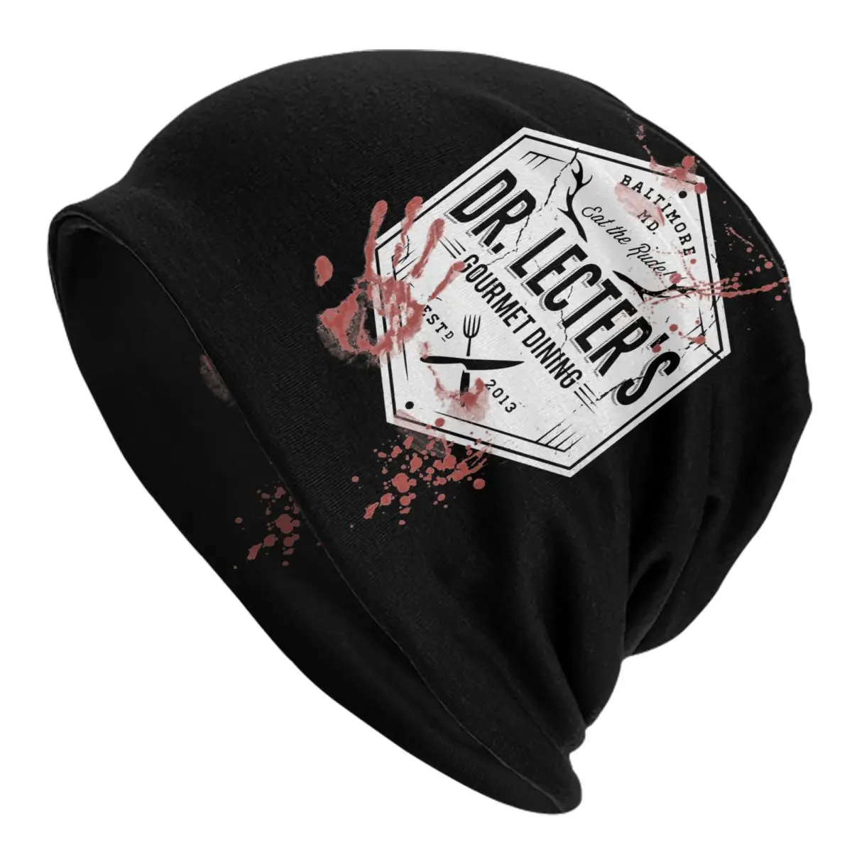 

Dr Lecter's Gourmet Dining Caps Lecter Mads Vintage Unisex Outdoor Skullies Beanies Hats Spring Warm Head Wrap Bonnet Knit Hat