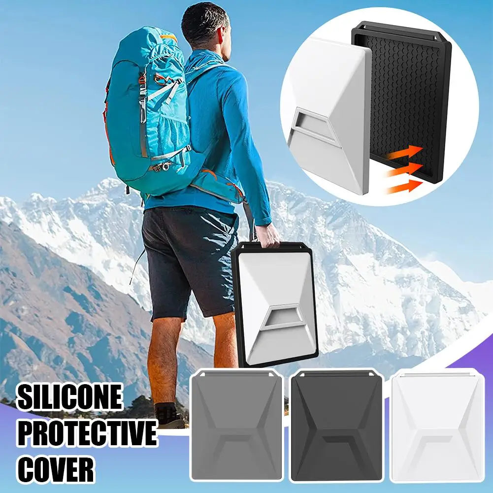 For Starlink Mini Silicone Protective Cover Anti-fall Anti-slip Washable Outdoor Waterproof Portable Shell For Starlink Mini 2
