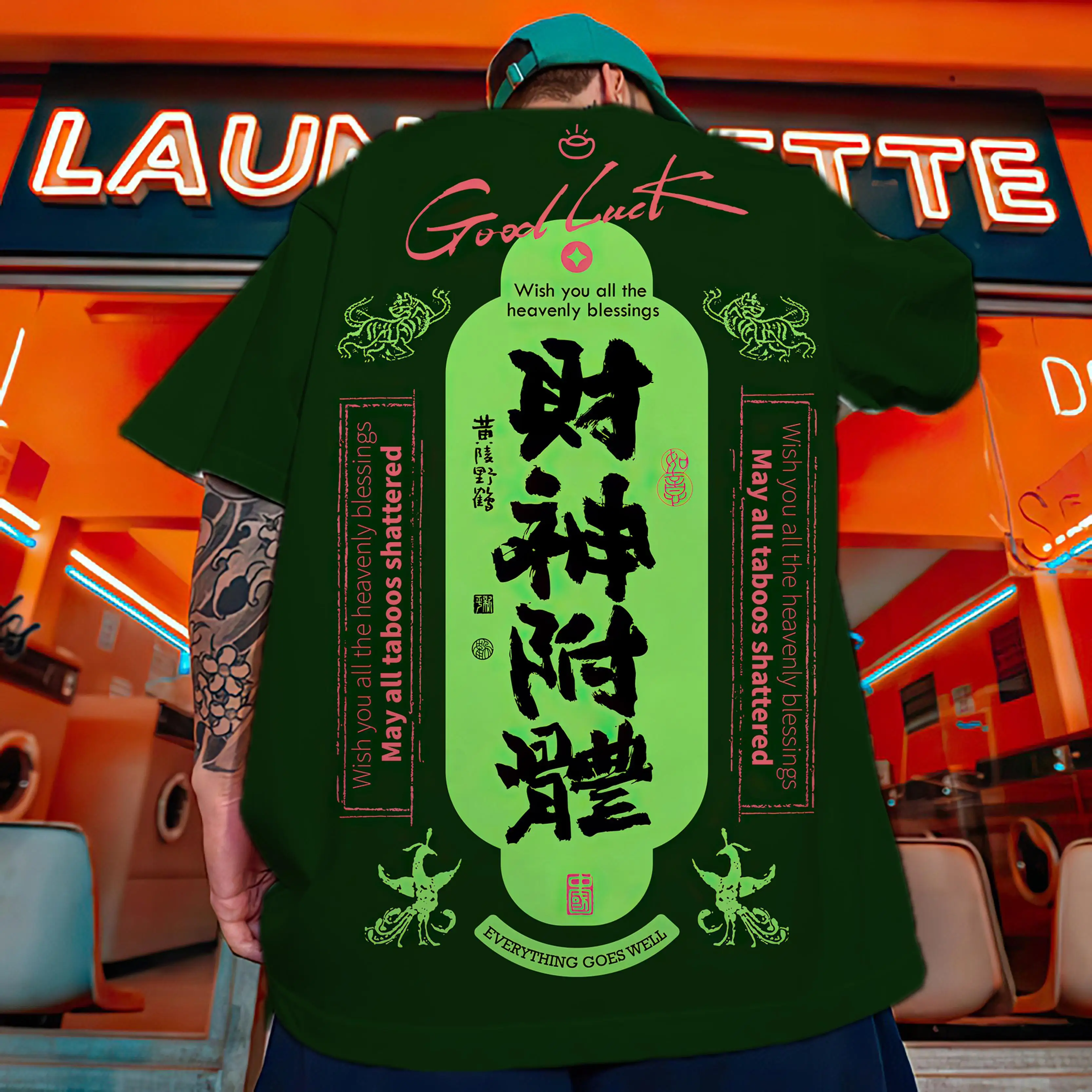 thumbnail image 1 of Nueva camiseta de moda para hombre, camiseta de manga corta con estampado de texto de bendición en 3D para hombre, ropa de hip hop callejero para hombre, camisetas holgadas de gran tamaño, 1 of 4