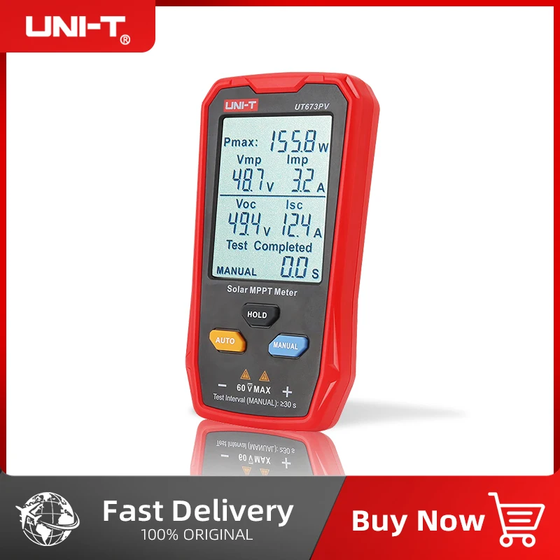 UNI-T UT673PV Solor MPPT 미터 광전지 최대 전력 테스터 피크 개방 회로 전압 단락 전류 Pmax Lmp 테스트