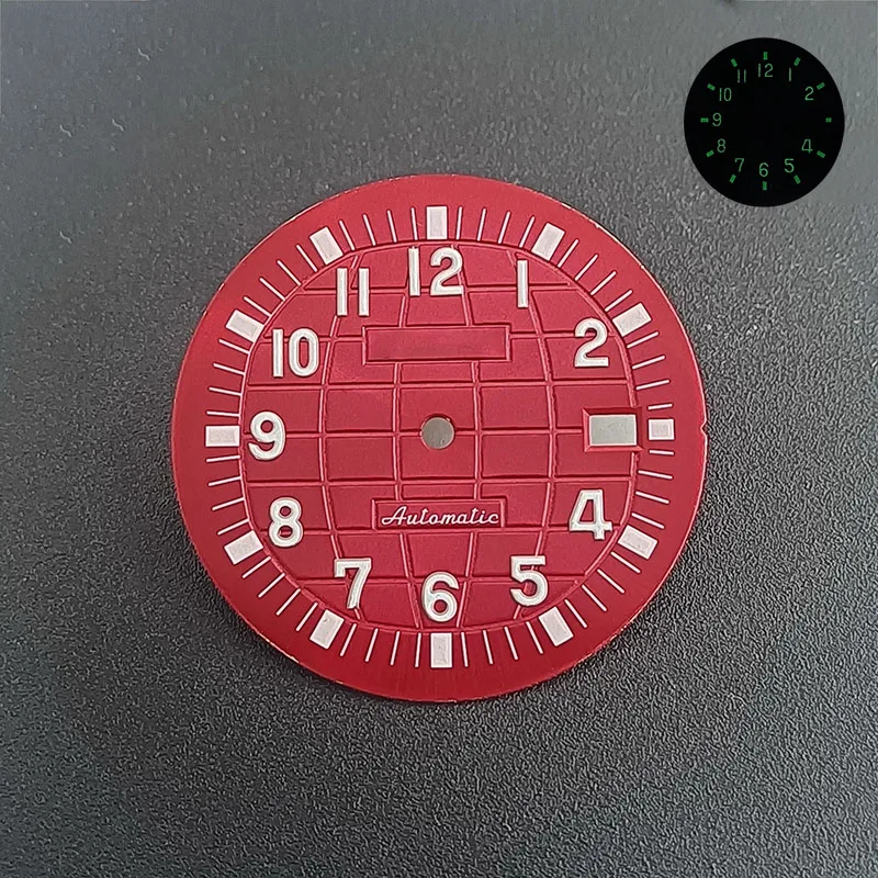Watch dial 32.3mm green luminous for NH35 case for NH35 NH36 movement watch accessories