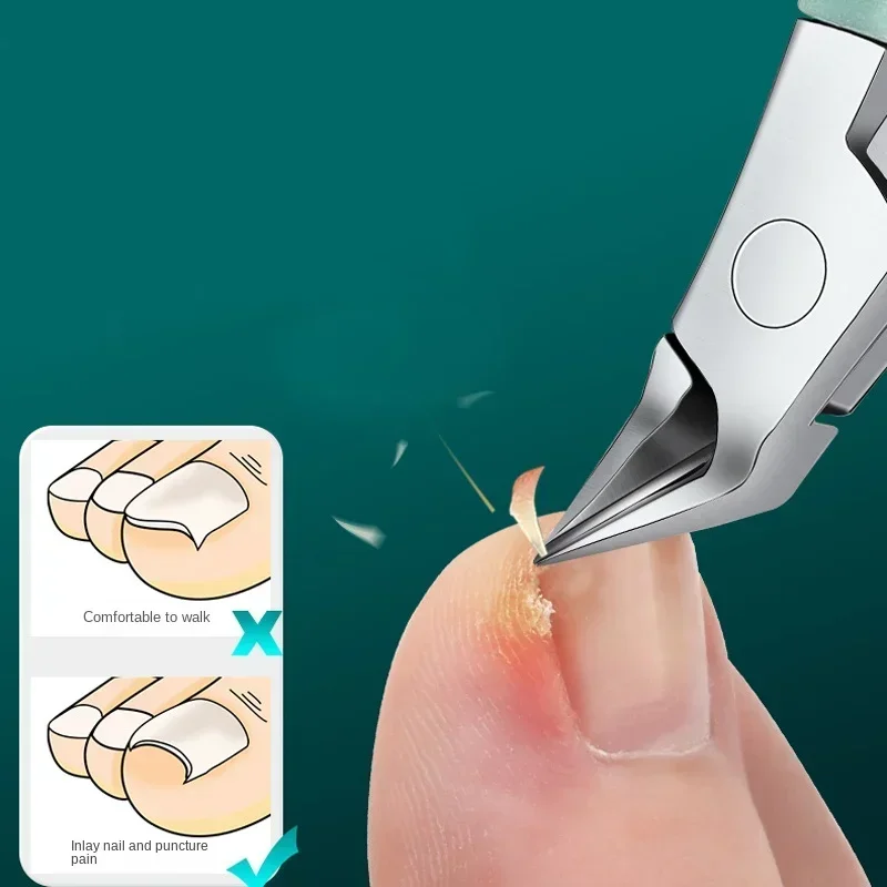 Professional Nail Clipper Cuticle Nippers For Paronychia Stainless Steel Nail Cutters Ingrown Toenail Scissors Manicure Tool
