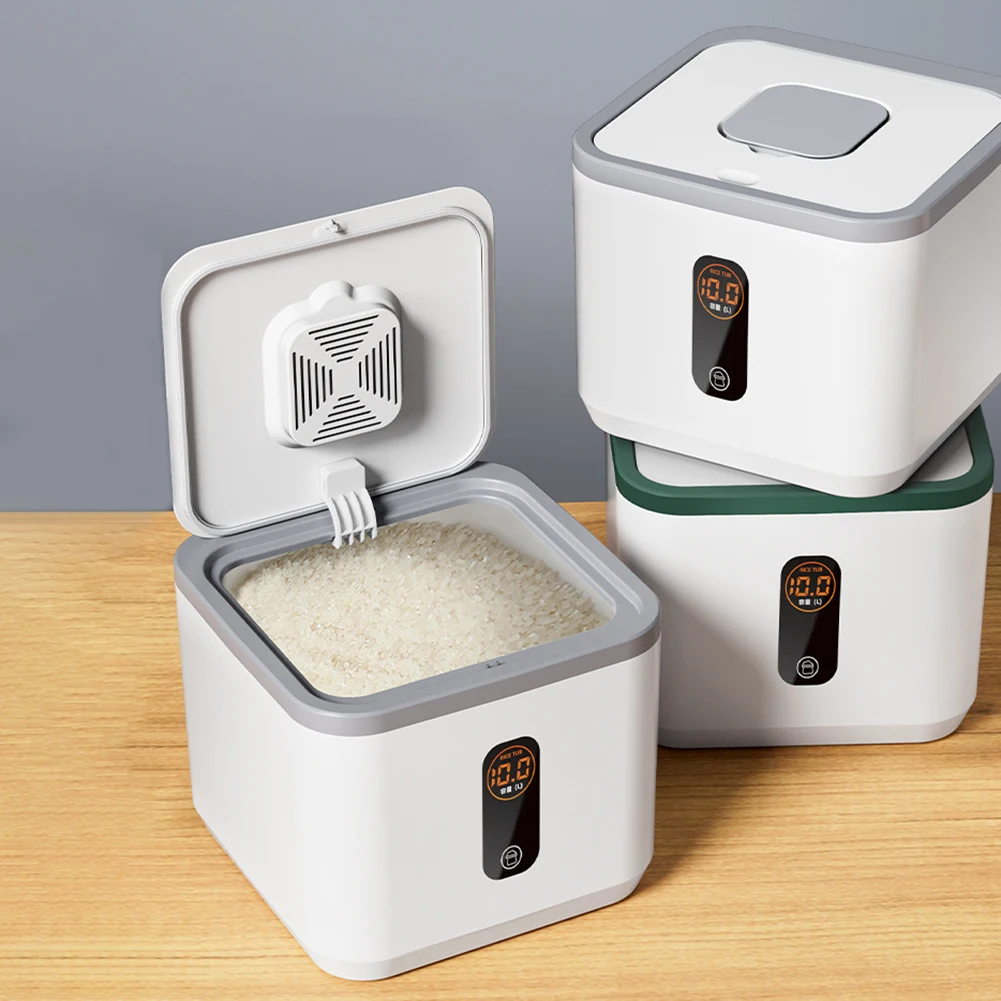 5KG Household Rice Dispenser with Measuring Cup Rice Airtight Storage Container Moistureproof for Kitchen Pantry Organization