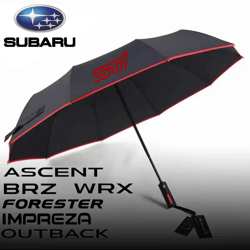 Car Automatic Folding Windproof Sunshade Umbrella For Subaru STI Brz Wrx Xv Ascent Forester Outback Impreza Legacy Accessories