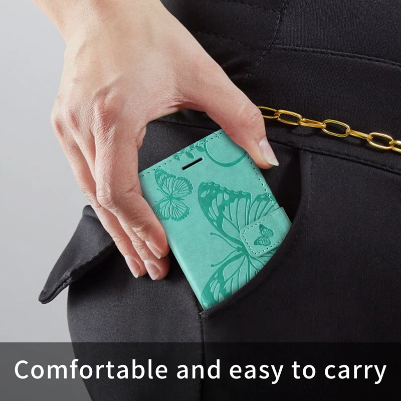 Κομψή ανάγλυφη θήκη βιβλίου πεταλούδας για Realme C31 C35 C11 C15 C17 C20 C21 C21Y Realme 9i 9 Pro 8 7 6 5 PU Leather Flip_voghion.com