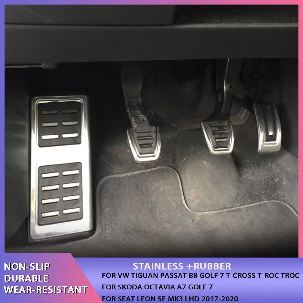 Stainless Steel Pedal Cover for VW GOLF 7 8 GTi MK7 Lamando POLO A05 Passat B8 Skoda Rapid Octavia 5E 5F A7 2014+ pedal cover stainless steel pedal cover