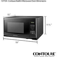 CONTOURE RV Built-In Microwave Oven, 900W Power, 10 Power Levels, Easy-Clean Interior, LED Display, Quick-Cook Settings, RV-980B 2