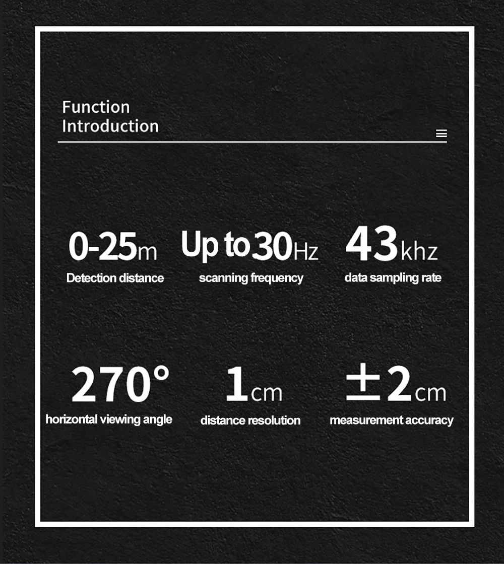 LakiBeam1 Industrial-grade Single-line LiDAR Module 25M Detection Distance Pulse