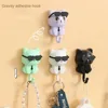 Wall Key Holder Cartoon Sunglasses Cat Hook Self Adhesive Wall-mounted Hooks Non-marking Cool Gift Key Hanger Decorative Hooks 1