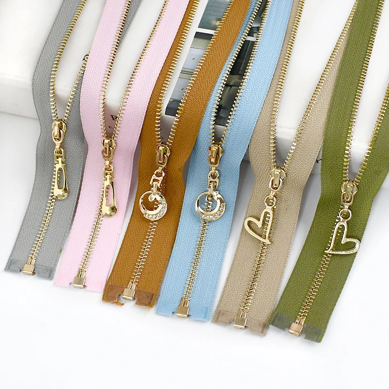 Description Picture 4 of item4Pcs 3# Metal Zippers 15-70cm Auto Lock Zipper For Sewing Bags Purse Down Decoration Zips Repair Kit DIY Garment Accessories