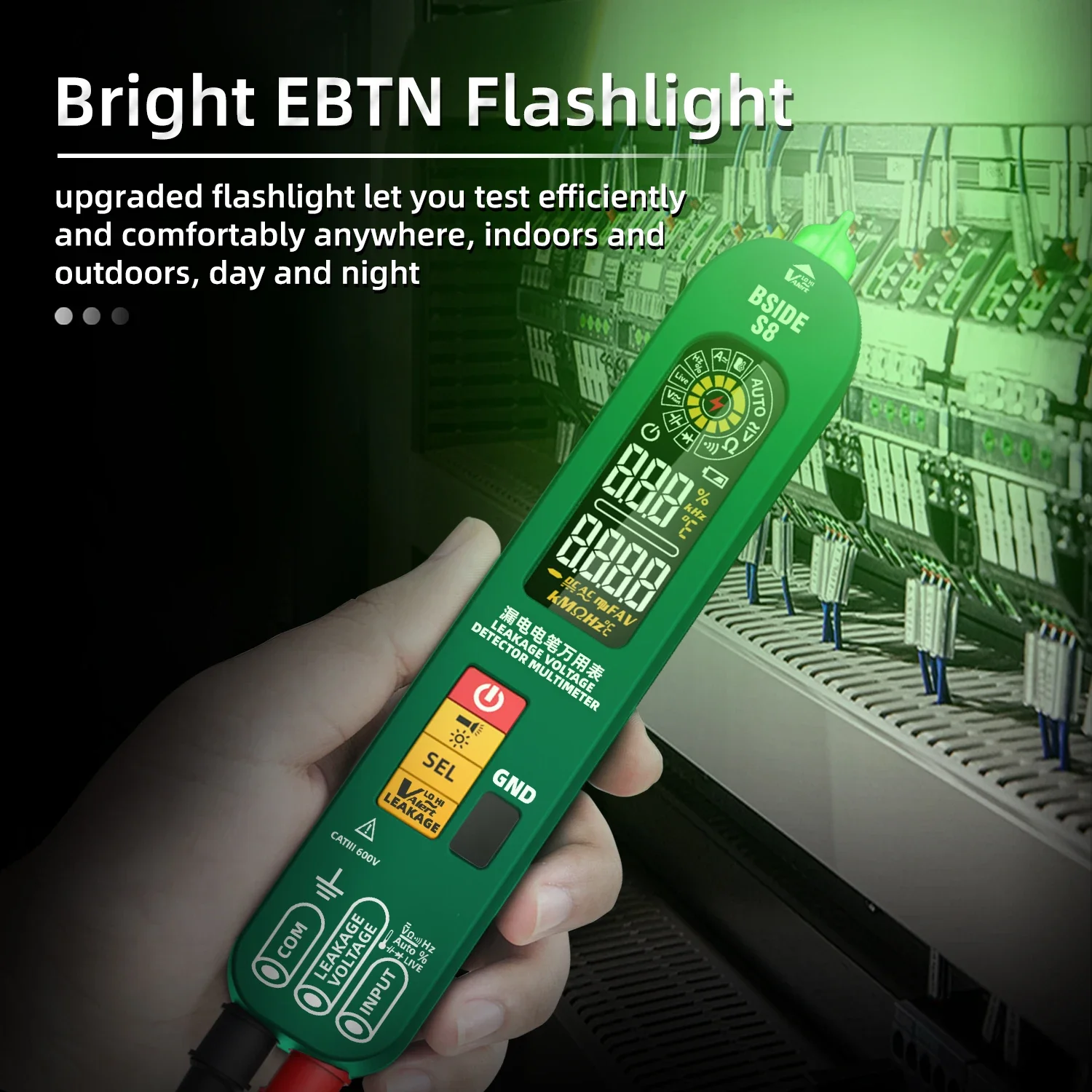 Pen Type Detection Leakage Voltage Tester Smart Digital Multimeter 6000 Counts Auto Range True RMS Electricians Tools BSIDE S8
