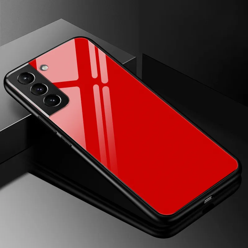 Luxury Tempered Glass Phone Case with Hard Back Bumper and Enhanced Protection