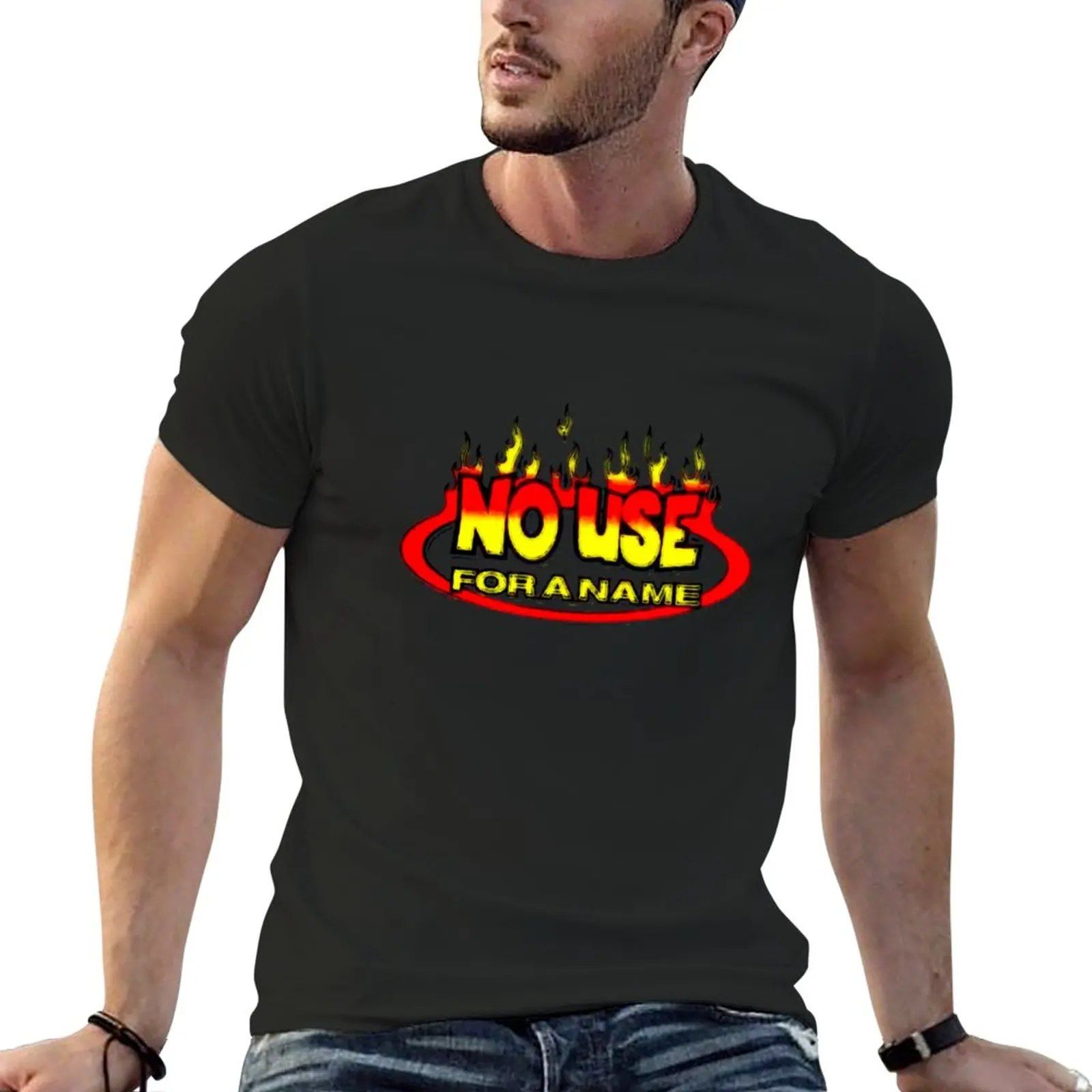 

New No Use for A Name Logo Round Neck Raglan Blouse Black T-Shirt plus size t shirts plus size tops plain black t shirts men