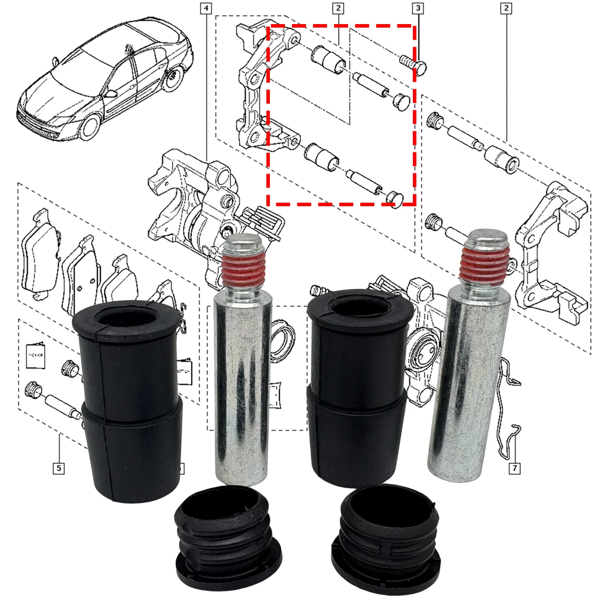 4x CONDUITE DE FREIN AVANT ET ARRIÈRE POUR VW SHARAN 7M 4059996529893