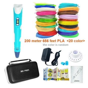 어린이용 3D 펜, DIY 인쇄 LED 연필 프린터, 드로잉 젤 아트 공예 장난감, 귀여운 노벨티 선물, 전문 그림