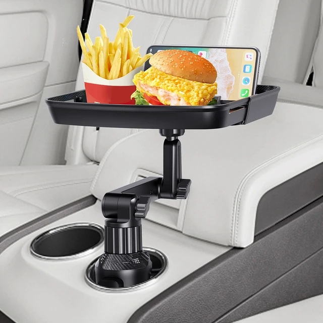 Universal Auto Tasse Halter Tablett Platte Einstellbare Auto Handy Halterung  360 Grad Swivel Lebensmittel Essen Tisch