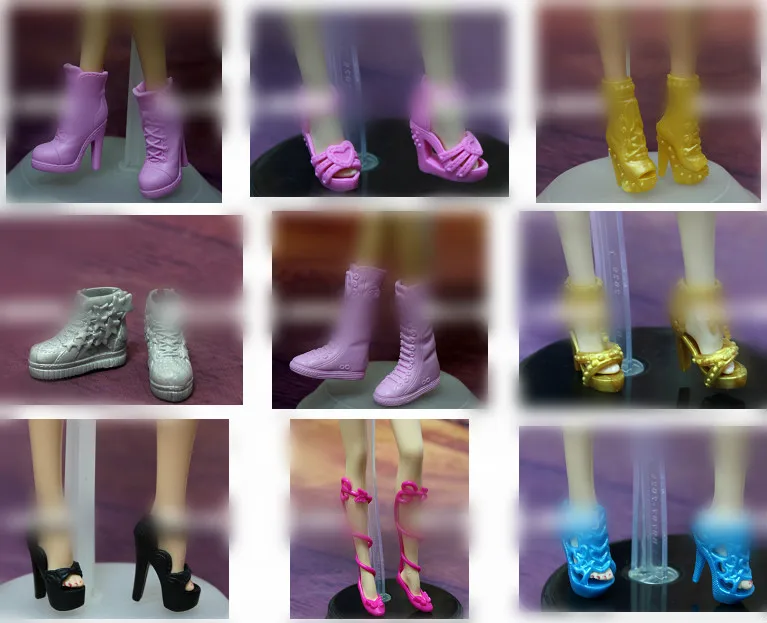 1/6 Doll Shoes Mix style High Heels Sandals Boots Colorful Assorted Accessories For Barbie Baby Xmas DIY Toy |
