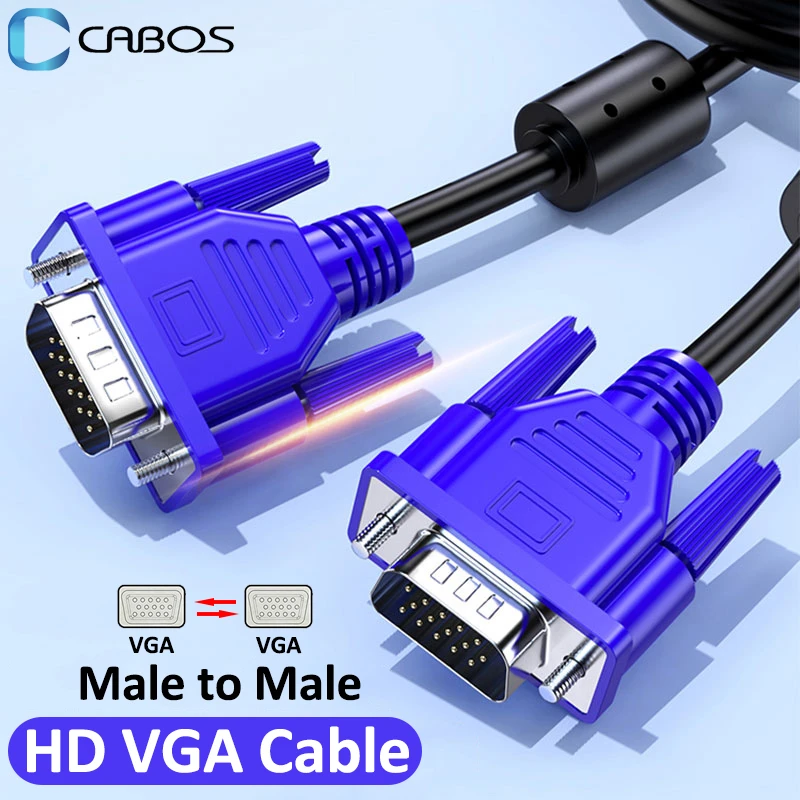 Cable VGA macho a macho para Monitor de ordenador, de extensión de vídeo VGA HD para TV, proyector, 1/1, metros| | - AliExpress