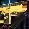 Outdoor Games Gold Desert Eagle Soft Bullet Toy Gun Launcher Automatic Shell Throwing Continuous Pistol Adult Boy Catapult Gifts 2