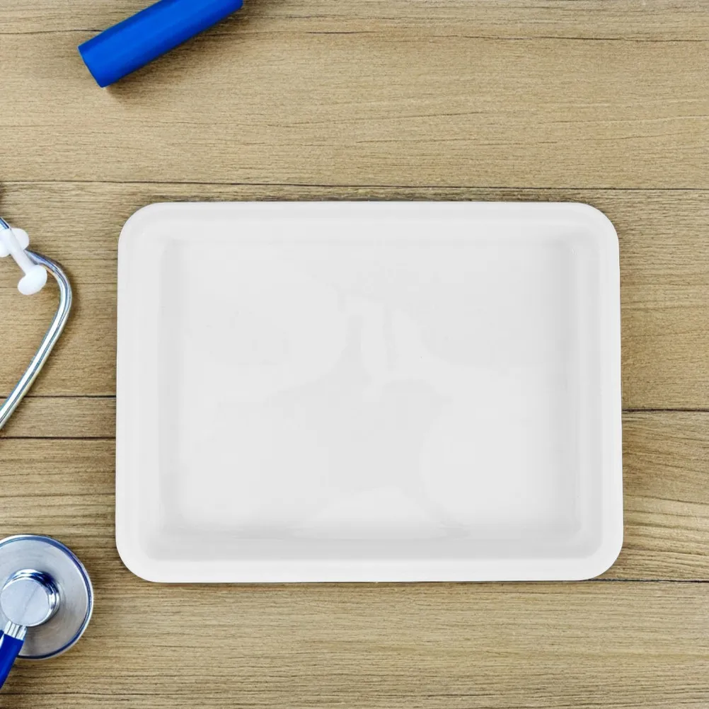 4Pcs 과학 실험실 트레이 플라스틱 화학 처리 트레이 실험실 실험 시약 저장산용 누출 방지 디자인