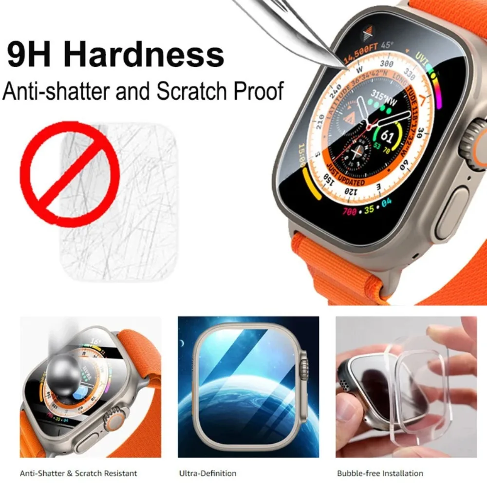 Premium Tempered Glass Screen Protector for Apple Watch Ultra – Easy Installation Protective Film Kit