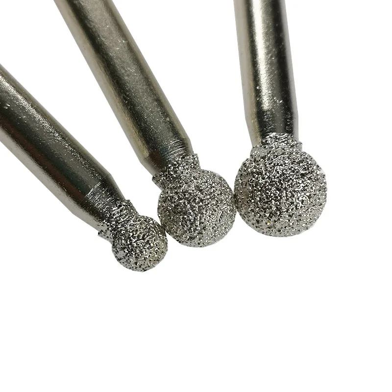 Diamond Ball Grinding Head 1 pcs 6mm Shank Diameter Electroplated Blade Coarse Sand Grinding Rod 36 Mesh Metal Stone diamond grinding head