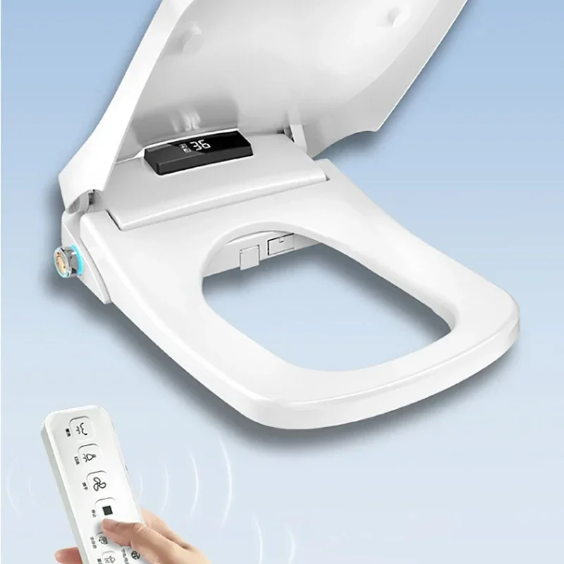 Toilet Seat Cover Square Smart Toilet Seat Cover Electronic Bidet Bowls Heating Clean Dry Intelligent Lid For Bathroom