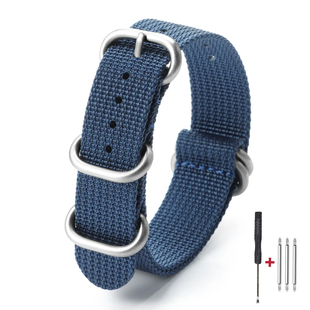 Durable Military-Style Nylon Watch Band - High-Quality Casual Strap