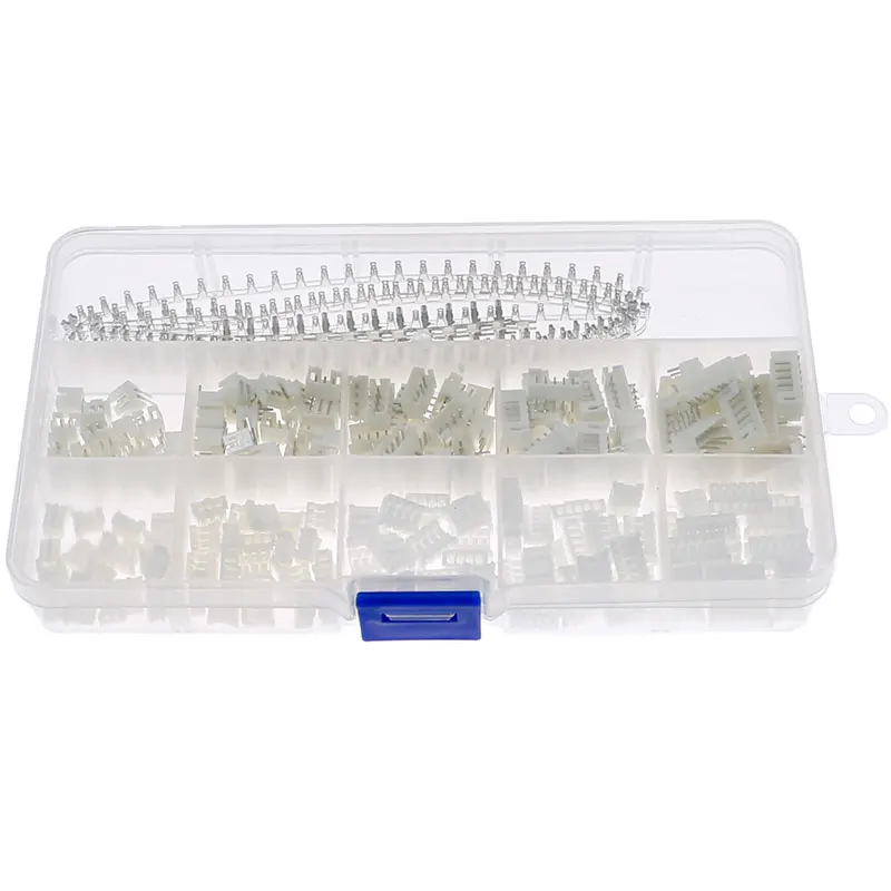 곡선 바늘 핀 헤더 커넥터, PH2.0, 2P, 3P, 4P, 5P, 6 핀, 2.0mm 피치 직각 소켓, PCB jst, 400 개
