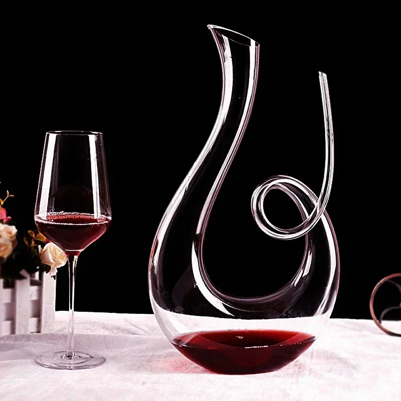 Personalized Crystal Glass Decanter Set - Luxury European Wine Dispenser Jug