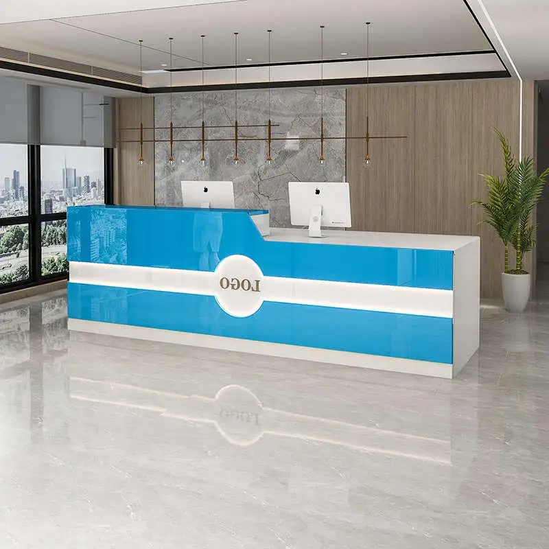 Modern Stylish Reception Desks Nordic Design Small Luxury Reception Desks Front Nordic Mostrador Negocio Commercial Furniture