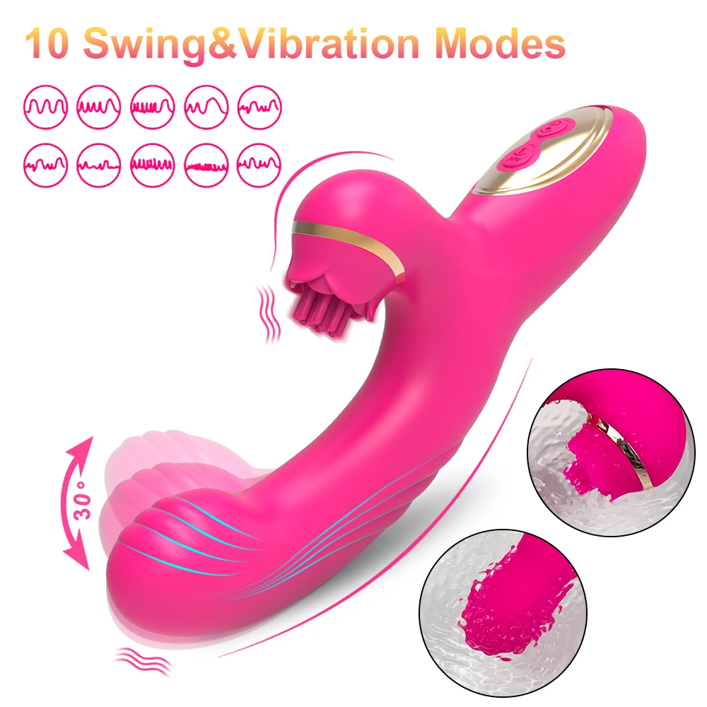 Powerful Wagging G Spot Vibrator for Women Clitoris Stimulator Mimic Finger Dildo Female Orgasm Licking Sex To_voghion.com