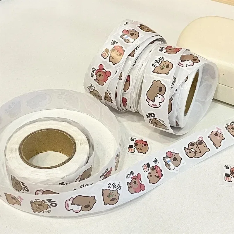500pcs/set Cartoon Capybara Sticker Decals Decoration DIY Phone Notebook Suitcase Laptop Fridge Kids Sticker Student Accessories cartoon stickers,paper stickers,adhesive stickers,cartoon sticker