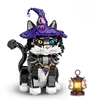New in Magic Cat Building Blocks Cool And Hats Eyes Can Change Color Assembe Model Collector ornament Set For Kids Gift 1