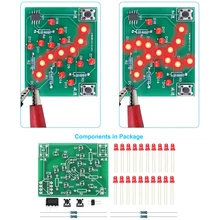  DIY Electronic Kit Heart Triangle Star Shaped Colorful LED Flashing Light Music Spectrum Indicator Display Soldering Practice 