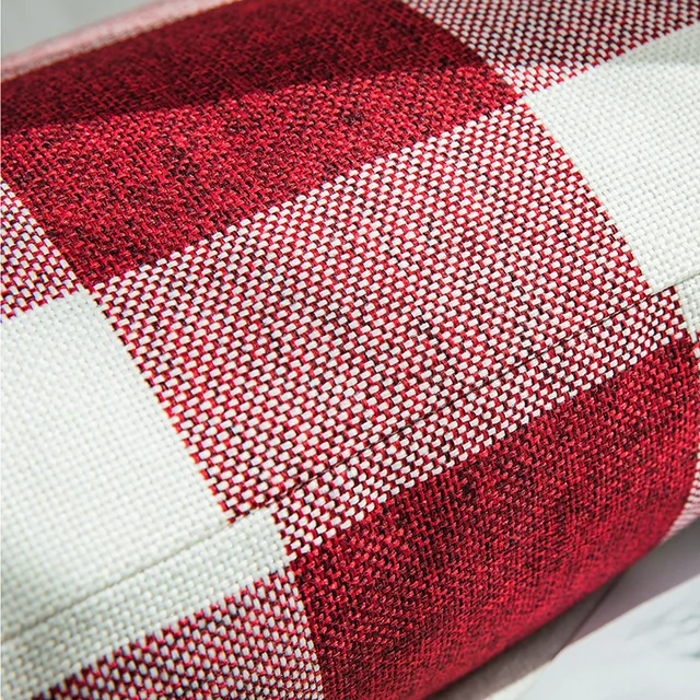Geometriai Stílusú Párna Borító Kockás Minta Piros Szürke Fekete Kék Bézs Csíkpárnák Burkolatok Otthoni Dekoráció Kanapék Ülés Tok - Image 3