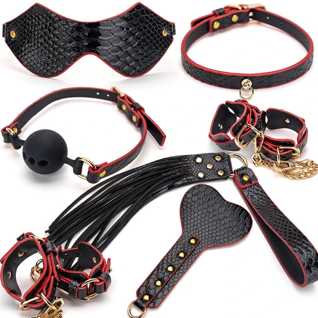 Ensemble De Contraintes De Bondage De Cou À Poignet BDSM Kit De Bondage  Sexuel Avec Menottes Derrière Le Dos Collier Avec Bandeau Pour Les Yeux  Accessoires Et Équipements De Bondage Réglables 