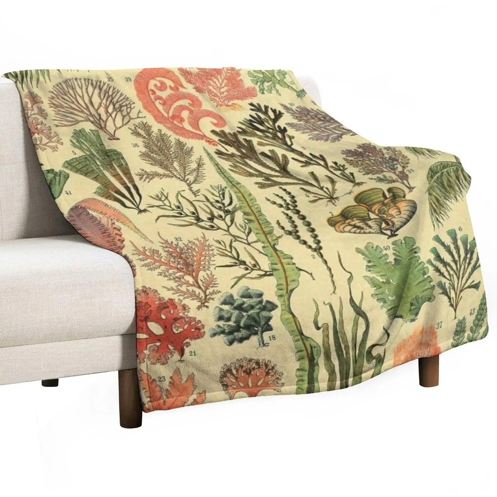 

New Adolphe Millot Algues Throw Blanket Decorative Blankets Luxury St Blanket Luxury Blanket