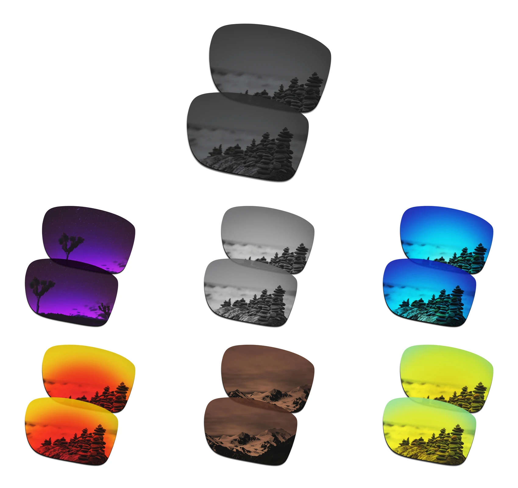 

SmartVLT Polycarbonate Non-Polarized Replacement Lenses for Oakley Holbrook Metal OO4123 Sunglasses - Multiple Options