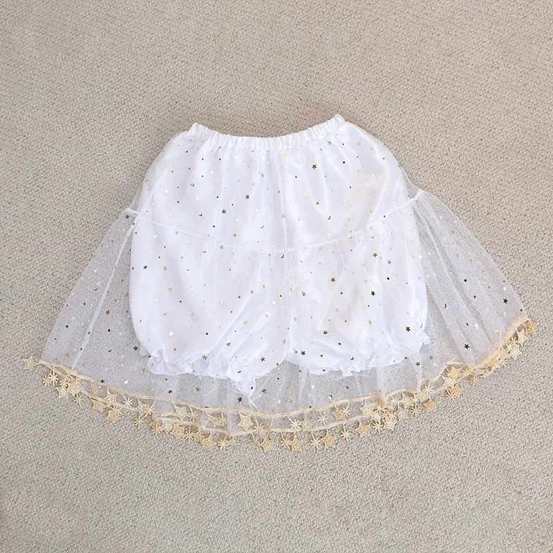 silk skirt JMPRS Lace Star Women Skirt White Summer High Waist Dance Mini Ball Gown Skirt Cute Harajuku Sexy Mesh Girls Japan Faldas 2022 slazenger skort