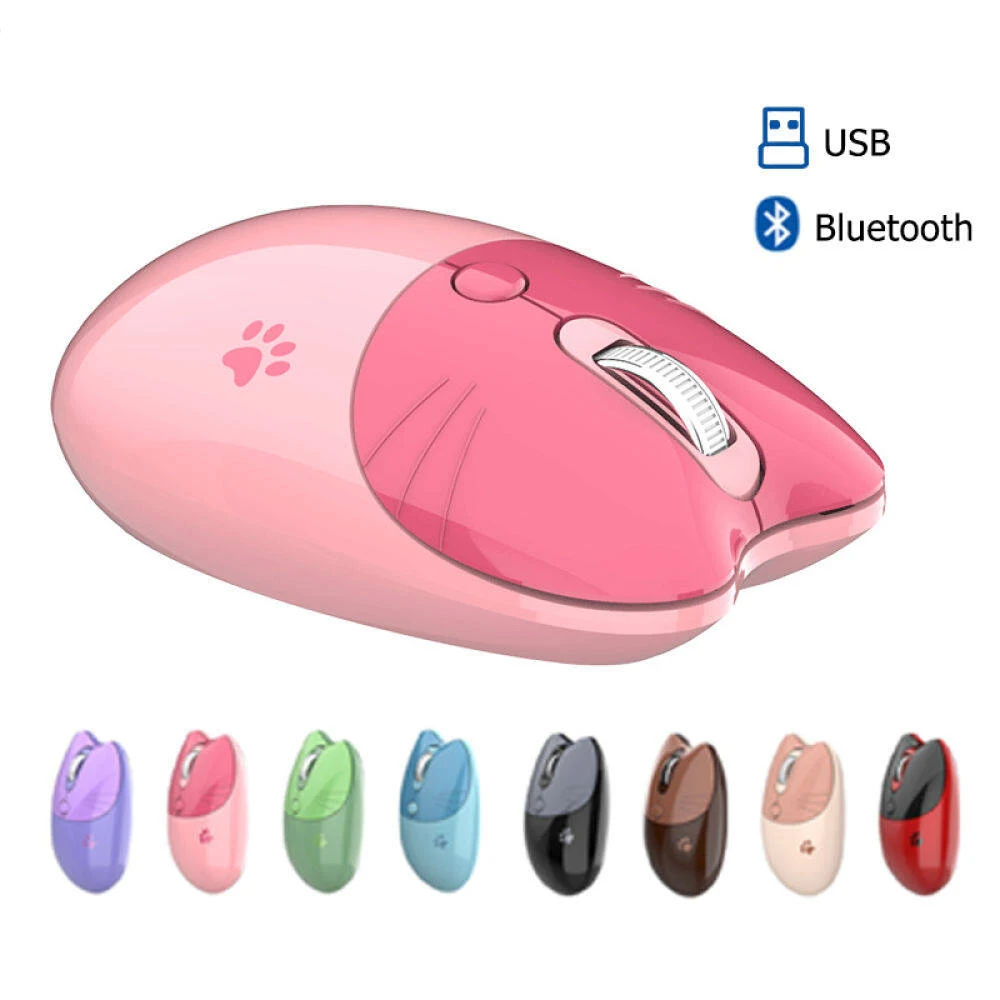 

JOMAA Mouse Bluetooth +2.4G Wireless Mouse Cute Silent Computer Mouse With USB Receiver 3 Adjustable DPI Portable Mobile