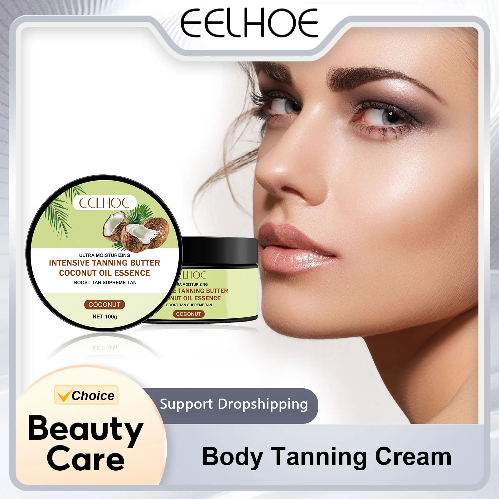 EELHOE Body Tanning Cream Summer Outdoor Solarium Self Tanning Even Skin Tone Body Lotion for Long Lasting Bronzing Skin Achieve