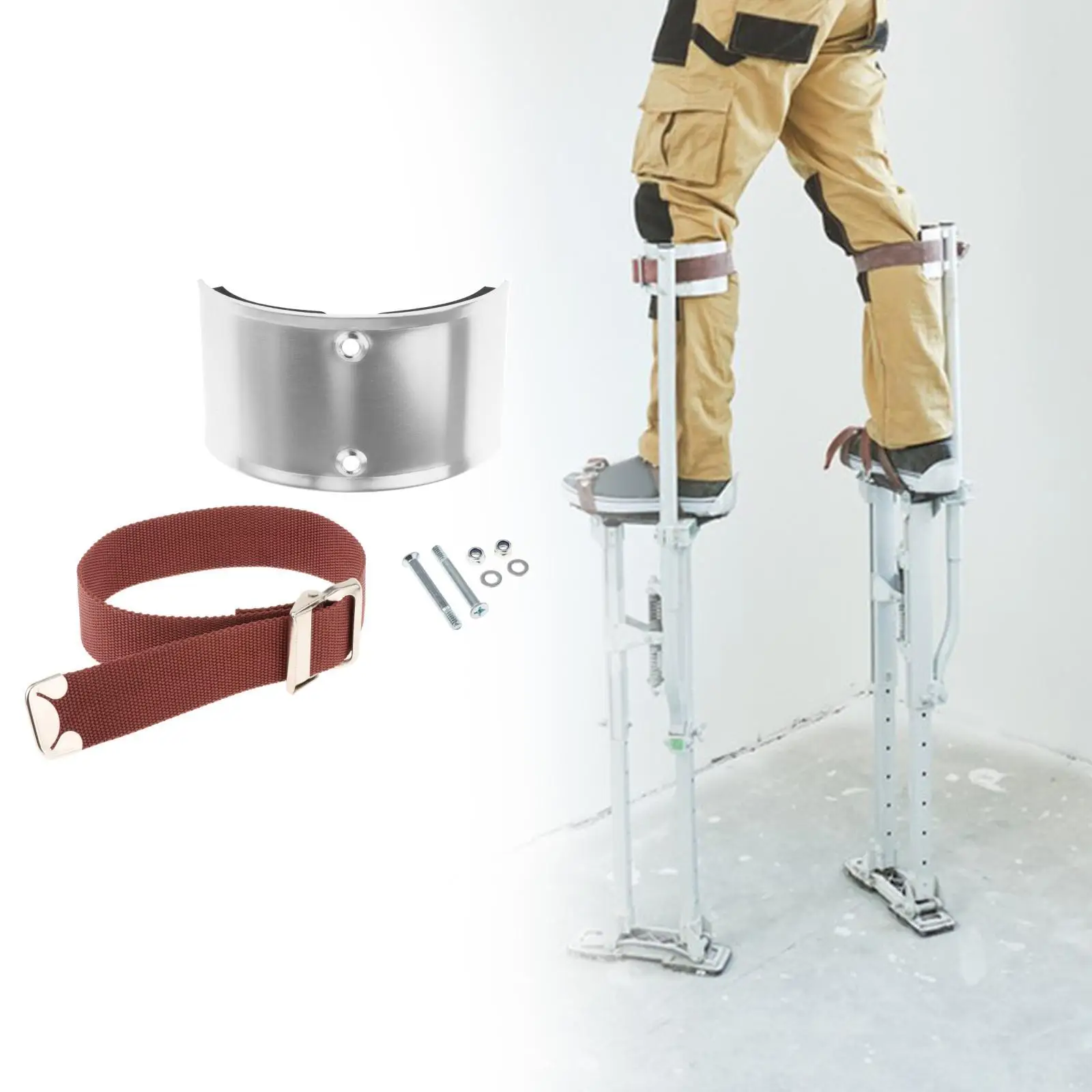 Drywall Stilt Replacement Parts for Stilts Screw Plastering Home Improvement Wiring Heel Bracket Decoration Leg Band Strap drywall stilt parts