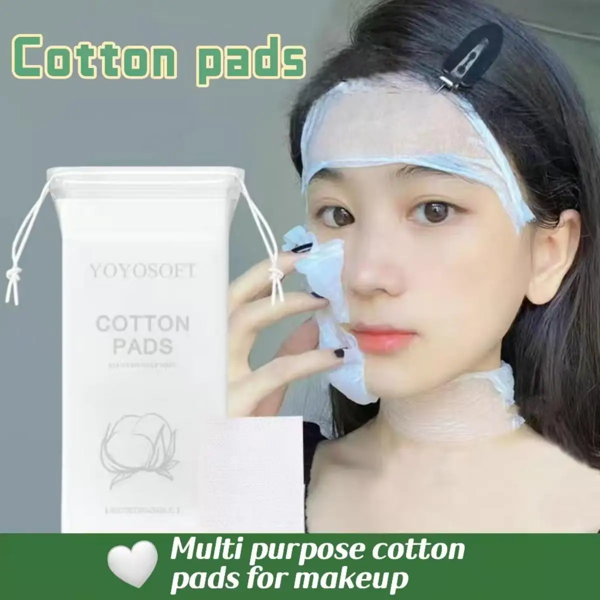Description Picture 2 of item100PCS Stretchable Cotton Pad, Wet Cotton Pad, Makeup Removal Cotton Pad, For Facial Makeup Removal,Toner And DIY Facial Mask