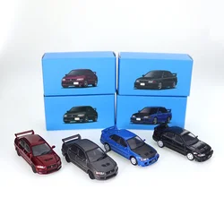 JKM 1/64 Mitsubishi EVO Seventh Generation Sports Car Rubber Tire Diecast Automotive Model Collection Car Model Toys Ornaments