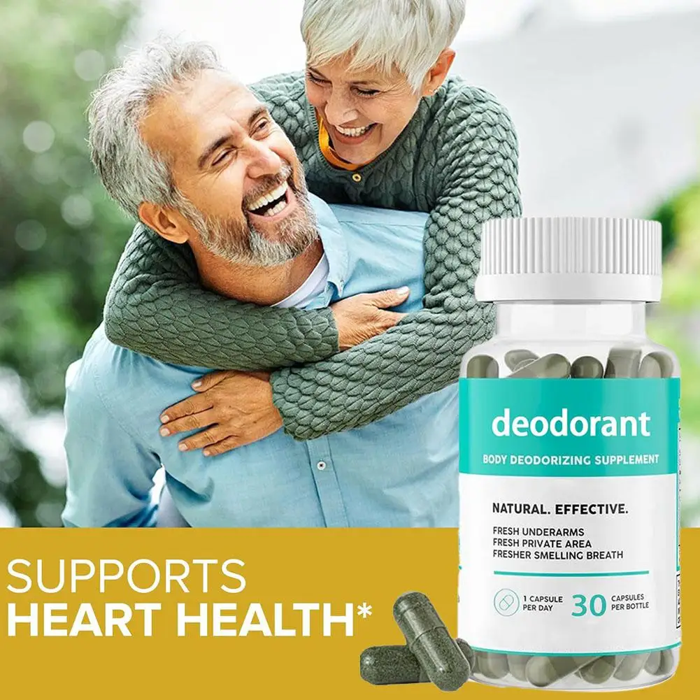 Deodorant Body Deodorizing Supplement Fresh Underarms Private Area Breath 30 Capsules Per Bottle