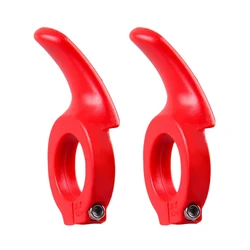 Durable Waterproof Rubber Thumbgrips for Road and Mountain Cycling Handlebars (Red)