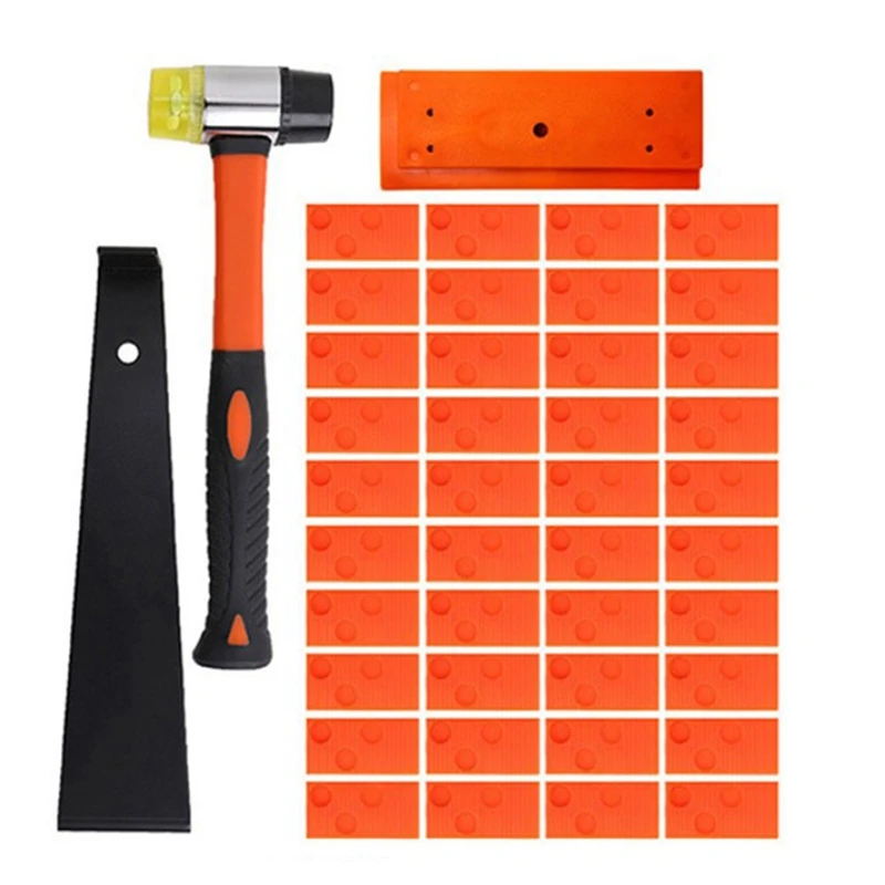 

New Wood Flooring Installation Kit 43 Pcs Laminate Vinyl Plank Flooring Assembly Tool,High-Strength Fiberglass Handle Mallet